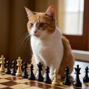 חתול משחק שחמט